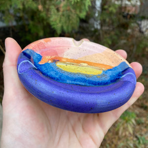 sunset glazy ashtray