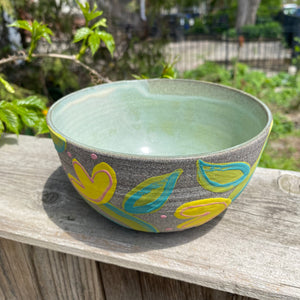 yellow tulip granite bowl