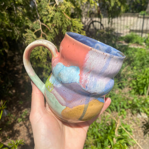 large glazy bubble mug