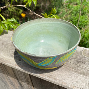 yellow tulip granite bowl