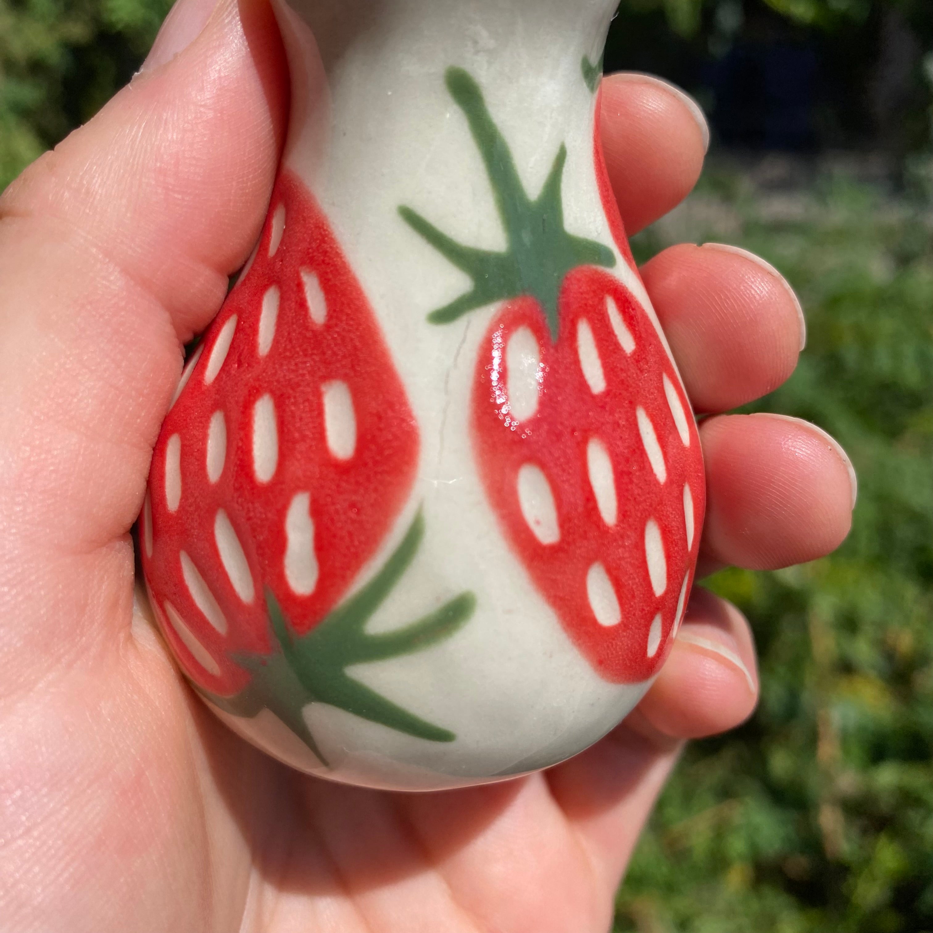 seconds strawbby bud vase