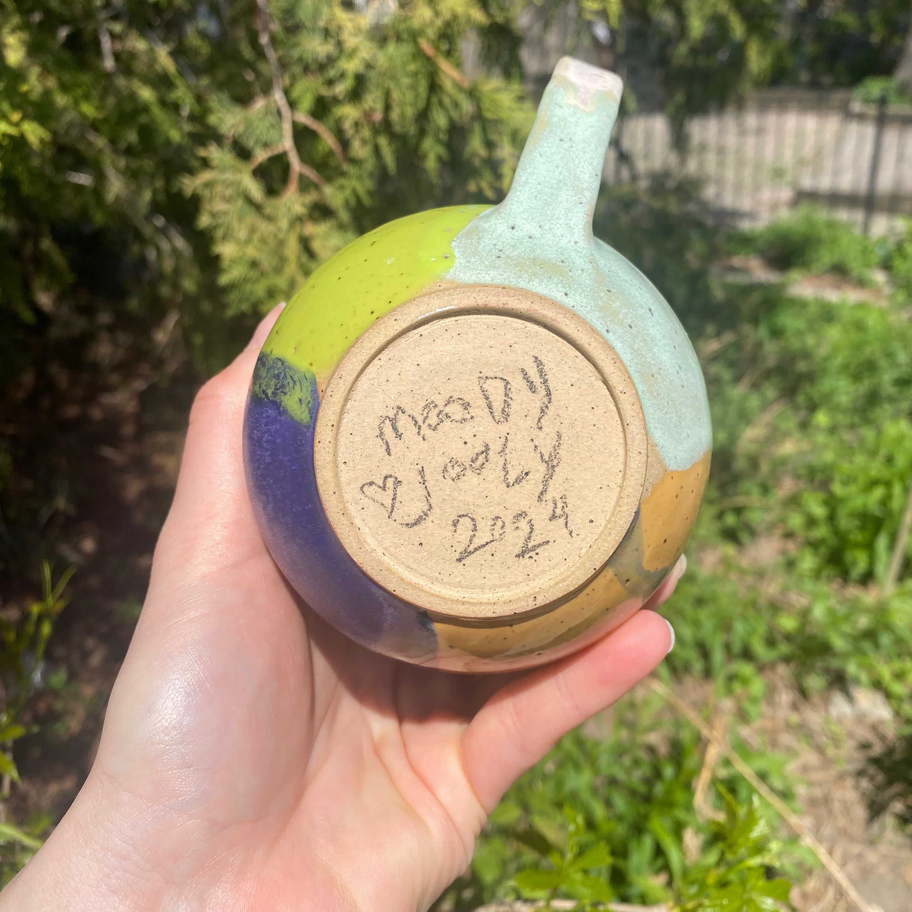 large glazy bubble mug