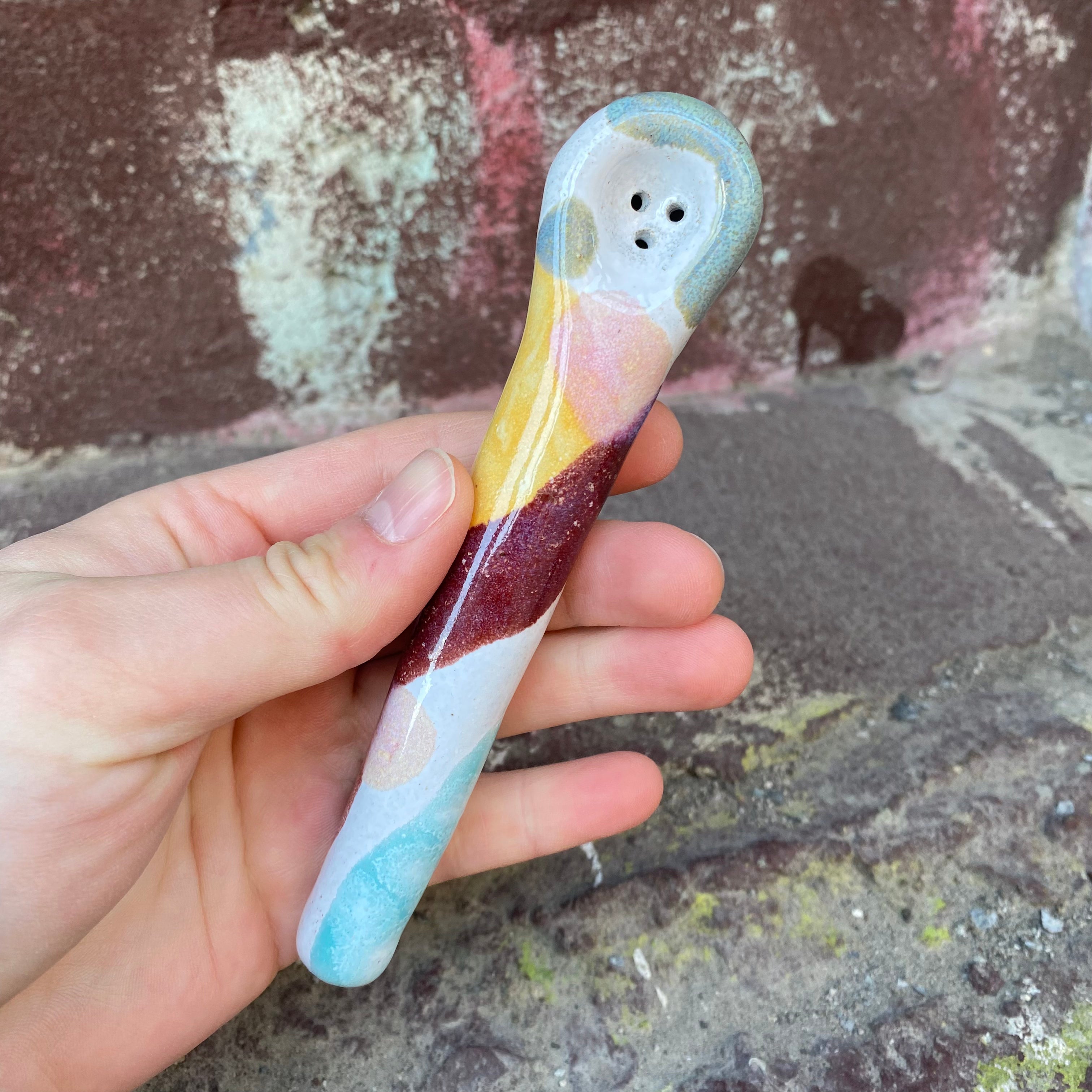 abstract glazy granite spoon