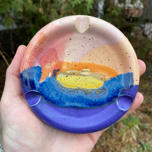 sunset glazy ashtray