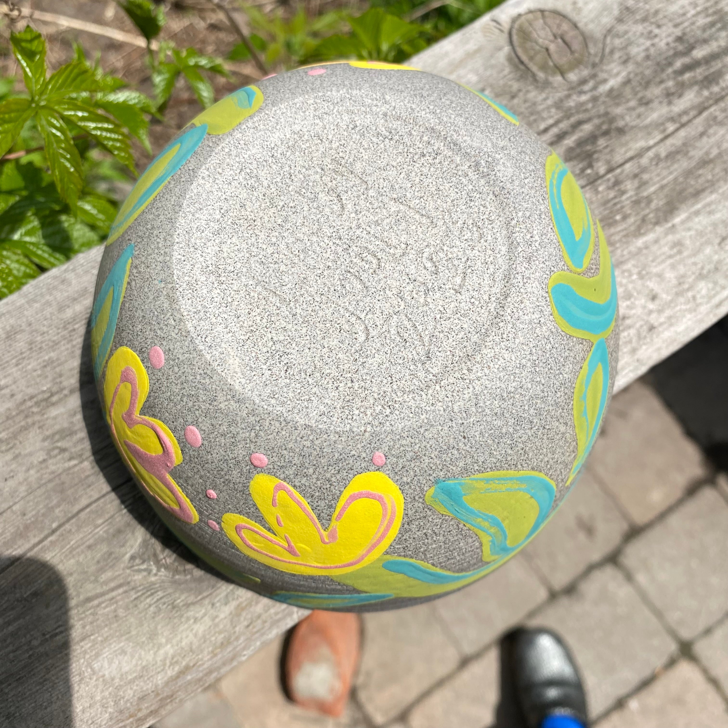 yellow tulip granite bowl