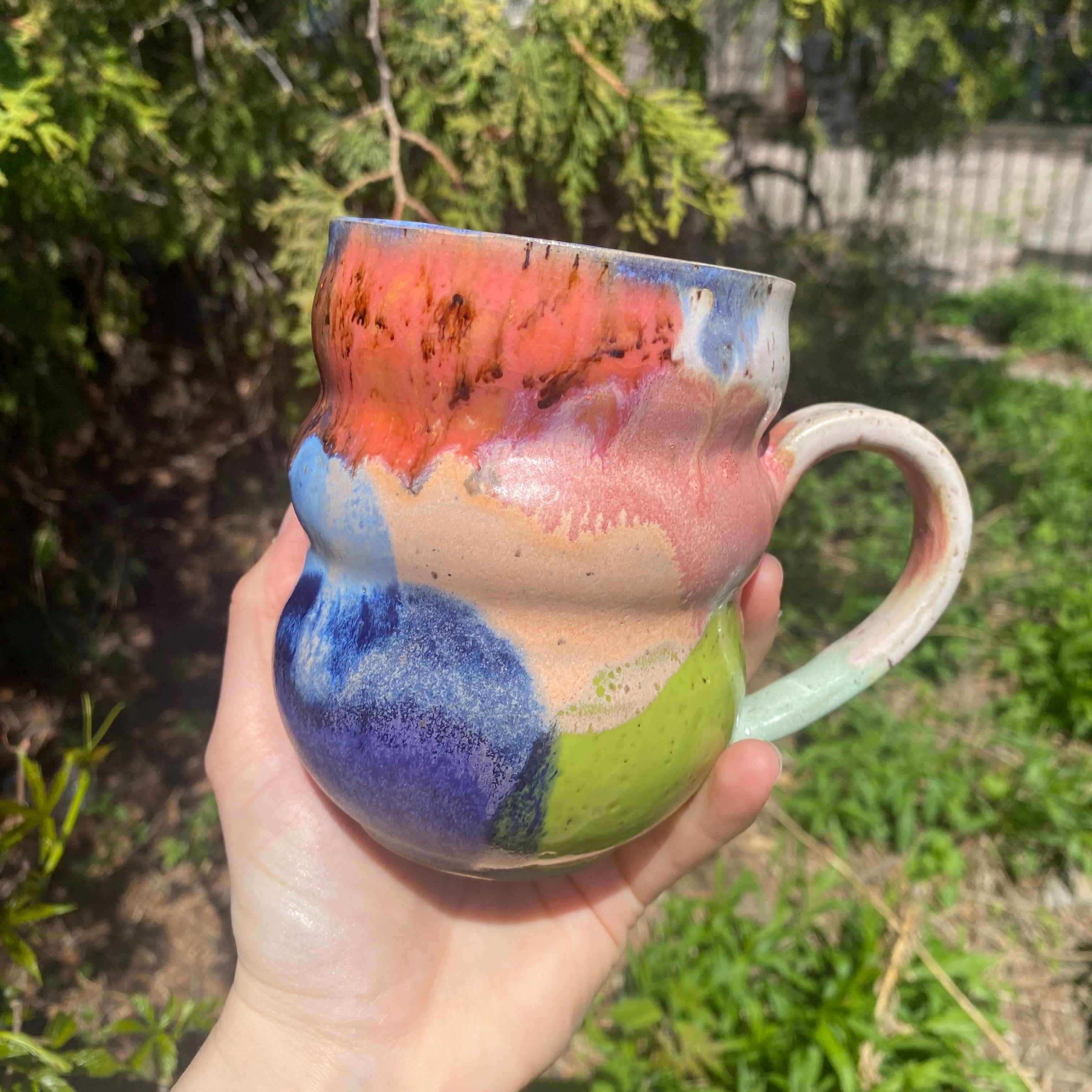 large glazy bubble mug