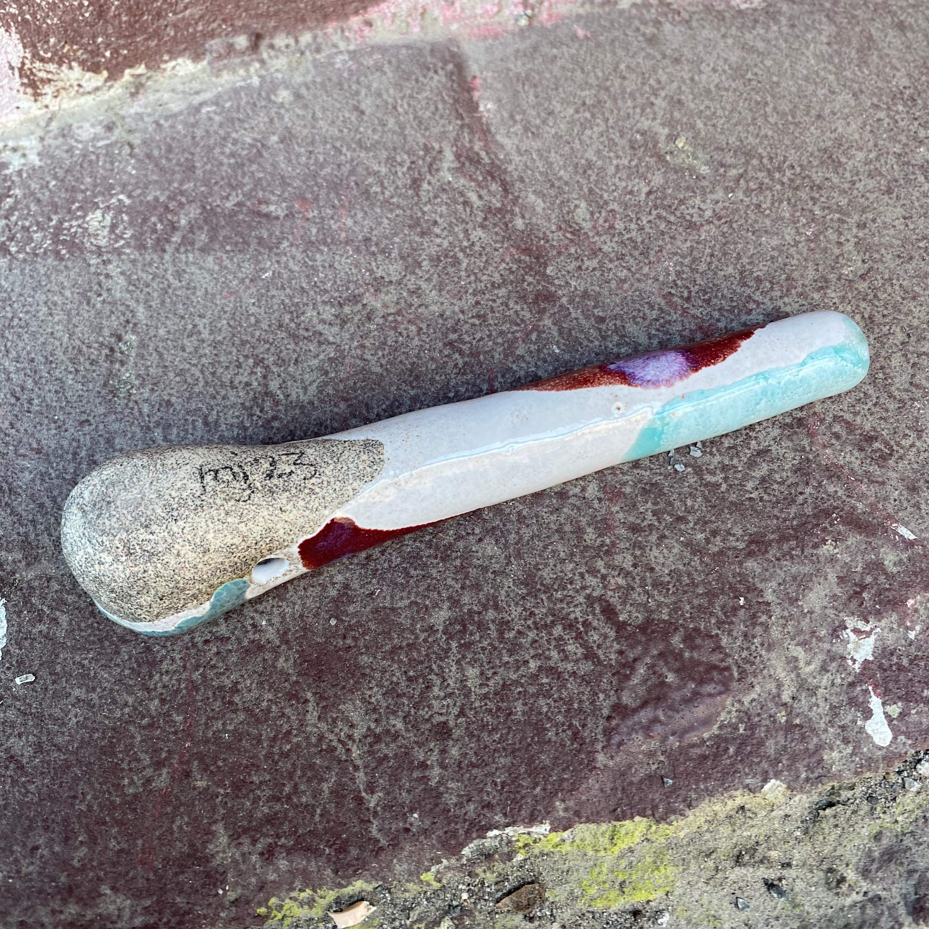 abstract glazy granite spoon