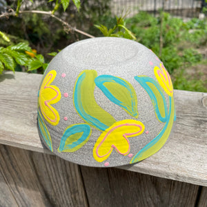 yellow tulip granite bowl