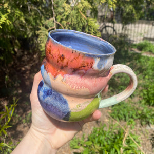 large glazy bubble mug